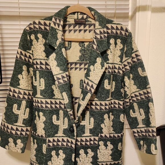 Vintage Tracy Evans Cactus Patterned Jacket - Picture 1 of 4